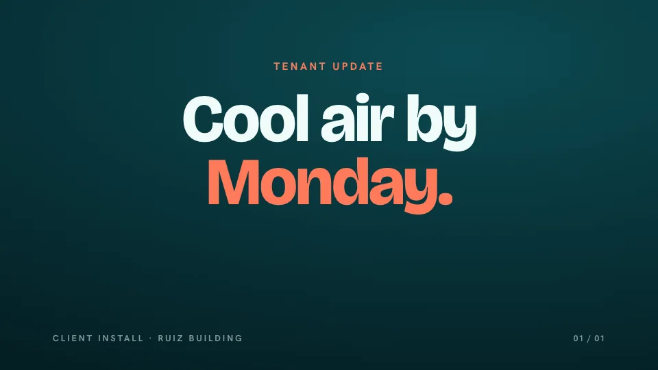 Cool air by Monday.