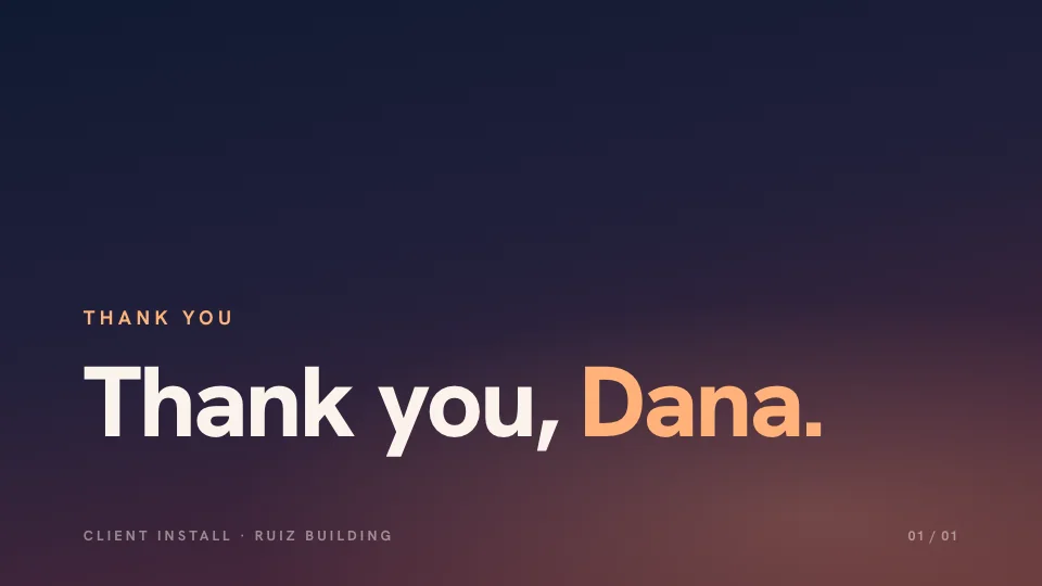 Thank you, Dana.