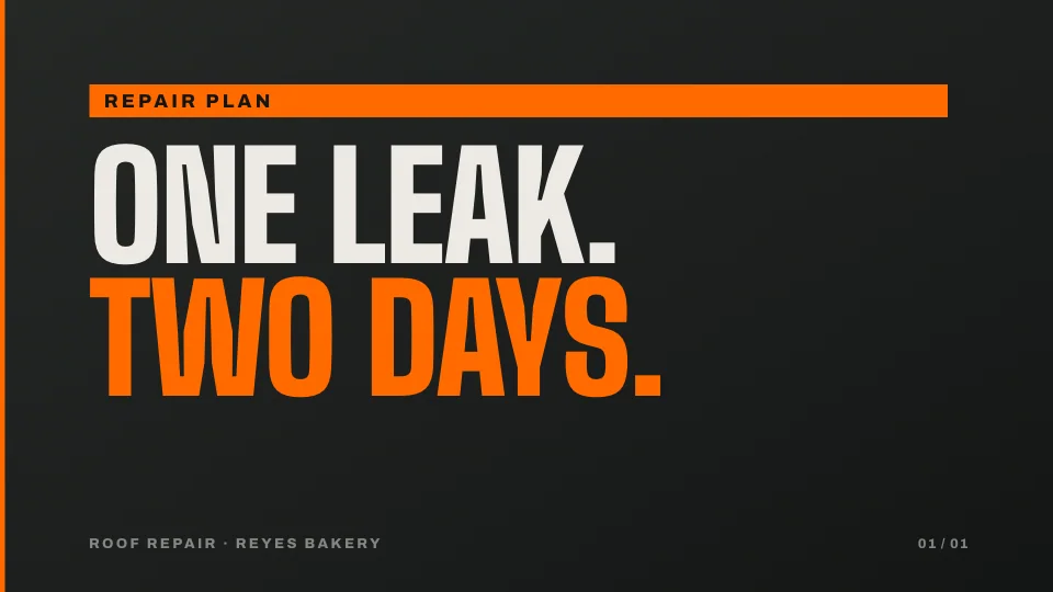 ONE LEAK. TWO DAYS.