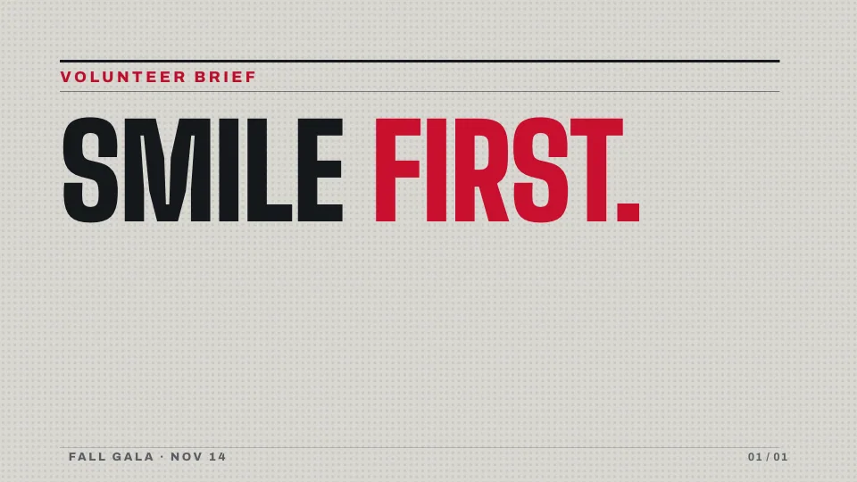 Smile first.